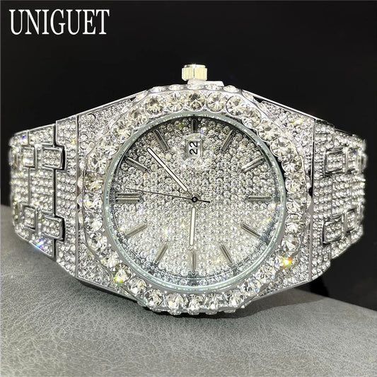 Montre homme UNIGUET Fashion Iced Out Silver
